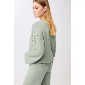 Pull ample gestrickt Damen Mandala image-2