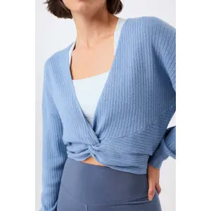 Damenpullover mit Knotendetail vorne Mandala image-2