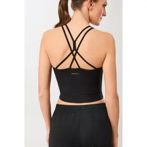 Womens Cross-Back Cropped Tank Top Mandala image-1