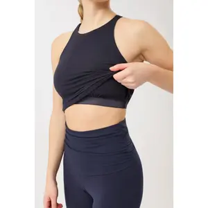 Womens Cross-Back Cropped Tank Top Mandala image-3