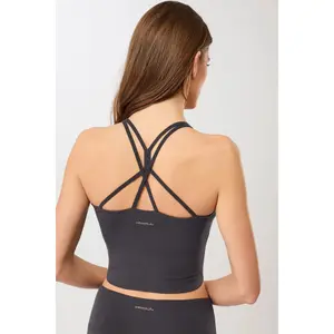 Womens Cross-Back Cropped Tank Top Mandala image-1
