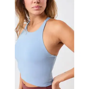 Womens Cross-Back Cropped Tank Top Mandala image-3