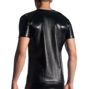 Koszulka z dekoltem w serek Manstore M865 image-1