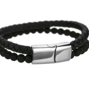 Pulsera de cuero auténtico Marc Lauder Como image-2