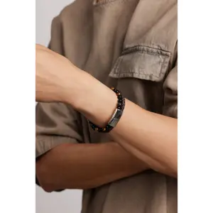 Pulsera de cuero auténtico Marc Lauder Como image-1