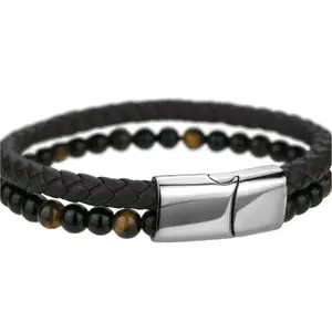 Pulsera de cuero auténtico Marc Lauder Como image-2