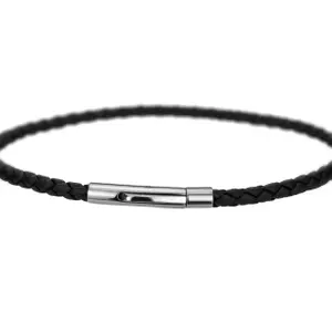 Pulsera de cuero auténtico/acero inoxidable Marc Lauder image-3