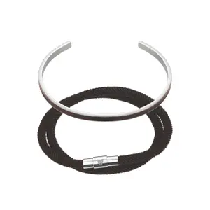Genuine leather/stainless steel bracelet Marc Lauder image-0