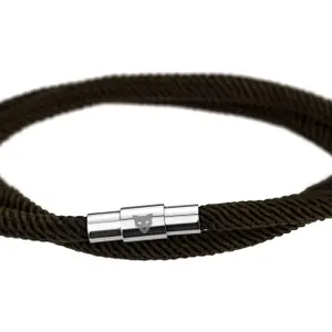 Genuine leather/stainless steel bracelet Marc Lauder image-2