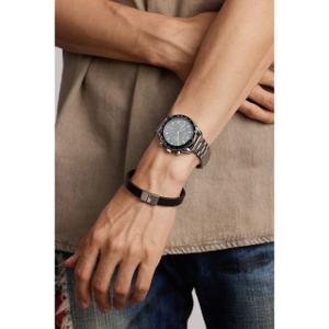 Bracelete de couro verdadeiro Marc Lauder Bellagio image-1