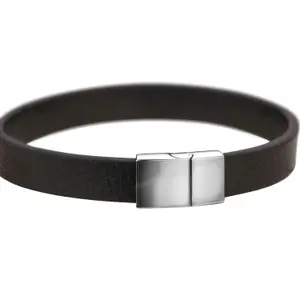 Genuine leather/stainless steel bracelet Marc Lauder image-2