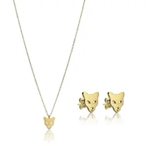 Collier et boucles d'oreilles acier inoxydable femme Marc Lauder Marc image-0