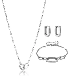 Halskette und Ohrringe aus Edelstahl für Damen Marc Lauder Fara image-0