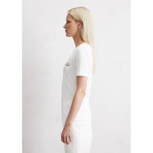 T-shirt con logo stampato all'interno sul petto donna Marc O'Polo image-4