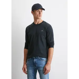 T-shirt de gola redonda com mangas longas Marc O'Polo image-1