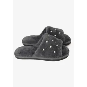 Pantuflas de piel con perlas mujer Marilyn image-1