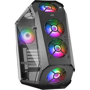 Boîtier PC Moyen Tour ATX avec panneaux vitrés Mars Gaming MC51 RGB image-1