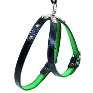 Adjustable Stud Dog Harness Cowhide Martin Sellier image-0