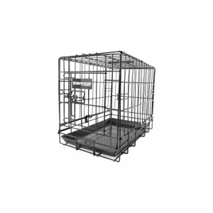 Transportín para perro y gato de metal 2 puertas + rejilla Martin Sellier