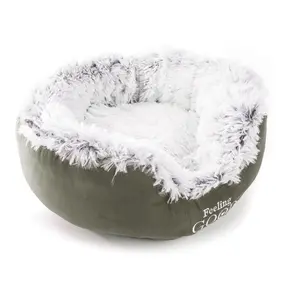 Fur pet basket for dogs and cats Martin Sellier Igloo image-0