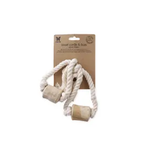Super 8 wooden rope dog toy Martin Sellier Expresso image-0