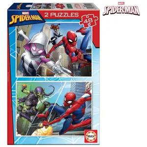 Puzzle 2 x 48 pièces Spiderman Marvel image-1