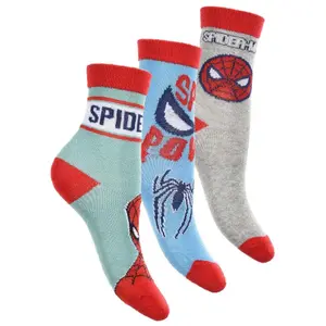 Pack 3 assorted baby spiderman socks Marvel image-1