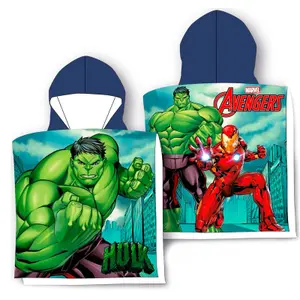 Children's microfiber poncho Marvel Avengers image-0