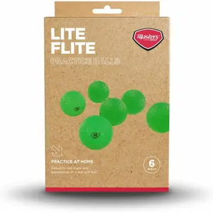 Pelotas de golf de espuma Masters Lite Flite (x6)
