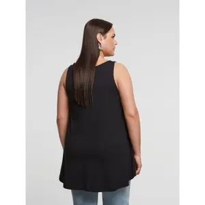 Women's V-Neck Viscose Tank Top Mat Fashion image-2