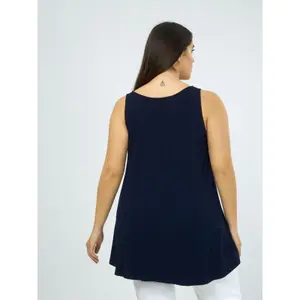 Women's V-Neck Viscose Tank Top Mat Fashion image-2