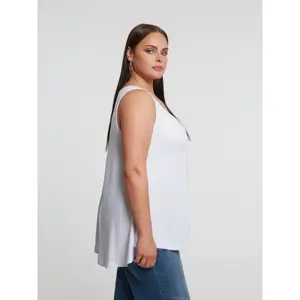 Women's V-Neck Viscose Tank Top Mat Fashion image-4
