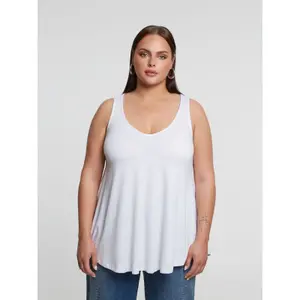 Women's V-Neck Viscose Tank Top Mat Fashion image-1