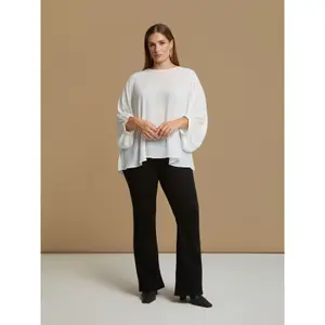 Women's Long Sleeve Crepe Blouse Mat Fashion image-1