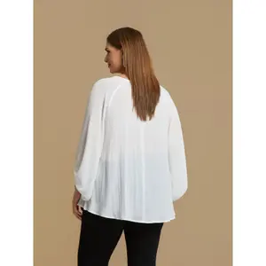 Women's Long Sleeve Crepe Blouse Mat Fashion image-3