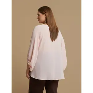 Women's Long Sleeve Crepe Blouse Mat Fashion image-3