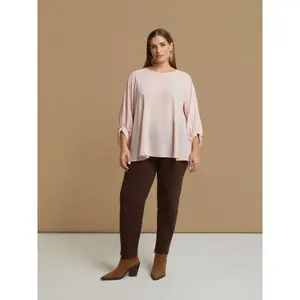 Women's Long Sleeve Crepe Blouse Mat Fashion image-2
