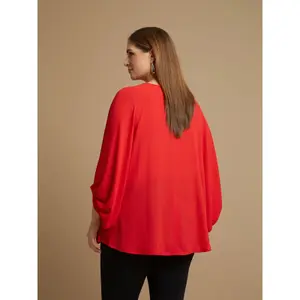 Women's Long Sleeve Crepe Blouse Mat Fashion image-2
