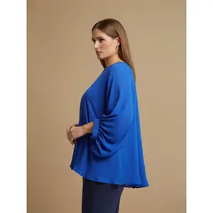 Women's Long Sleeve Crepe Blouse Mat Fashion image-4