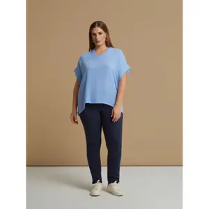Women’s V-neck blouse Mat Fashion Essential image-1