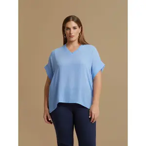 Women’s V-neck blouse Mat Fashion Essential image-2