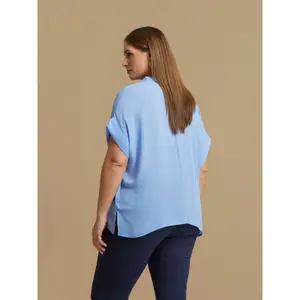 Women’s V-neck blouse Mat Fashion Essential image-3
