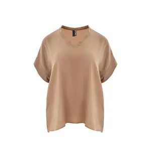 Women’s V-neck blouse Mat Fashion Essential image-0