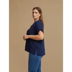 Women’s V-neck blouse Mat Fashion Essential image-4