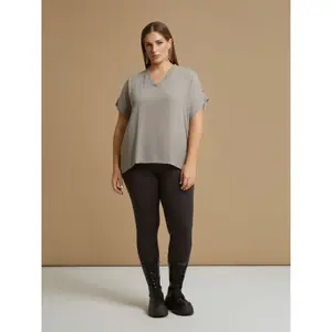 Women’s V-neck blouse Mat Fashion Essential image-1