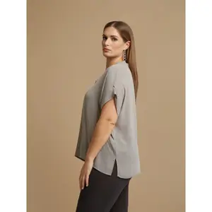 Women’s V-neck blouse Mat Fashion Essential image-4