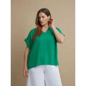 Women’s V-neck blouse Mat Fashion image-2