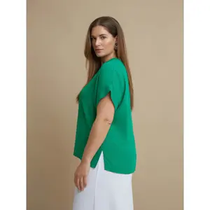 Women’s V-neck blouse Mat Fashion image-4