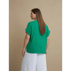 Women’s V-neck blouse Mat Fashion image-3