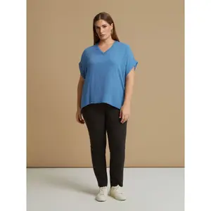 Women’s V-neck blouse Mat Fashion Essential image-1